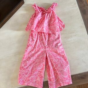 Janie and Jack Pink Floral Romper